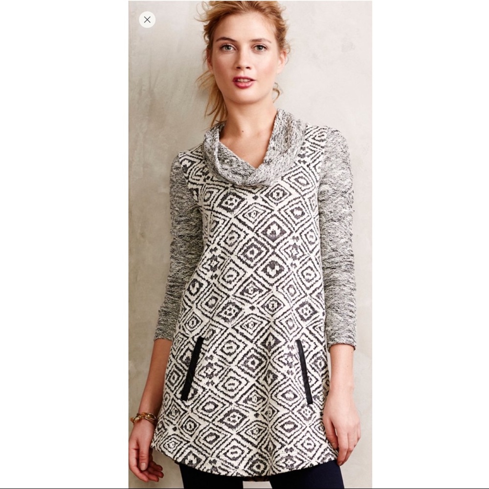 Anthropologie cowl neck sweater tunic